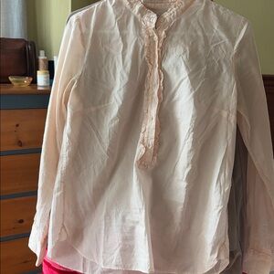 J. Crew Blush Pink Ruffle Top